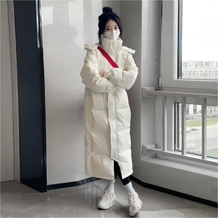 设计小众炸街法式 新款 外套 羽绒棉服女加厚2023秋冬季 女神保命长版