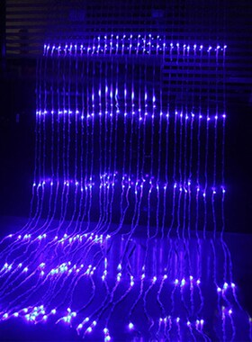 婚庆LE灯流水灯3*3米3t帘0瀑布D窗2灯圣诞节日V彩灯灯串装饰灯