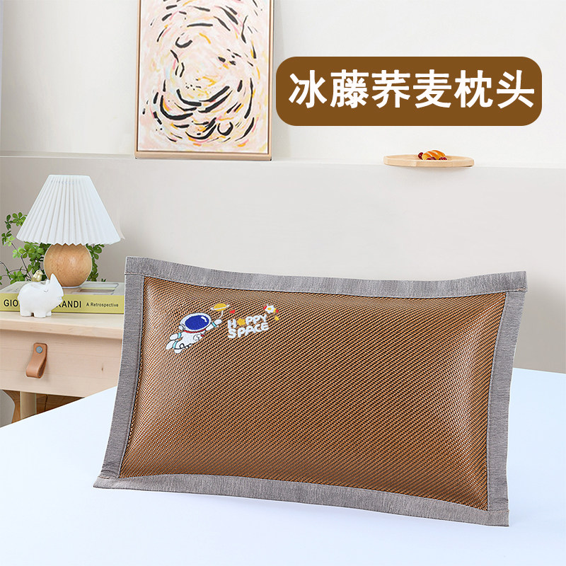 儿童枕头夏季透气荞麦枕头夏天凉枕宿舍学生幼儿S园宝宝凉席小枕