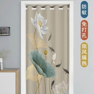 防走冷气折叠门商用免打孔厨房卧室客厅大门挡风防走冷气门帘推拉