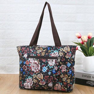 中老年人妈妈上班帆布手提包便当包女休闲防水牛津布手拎包小布包