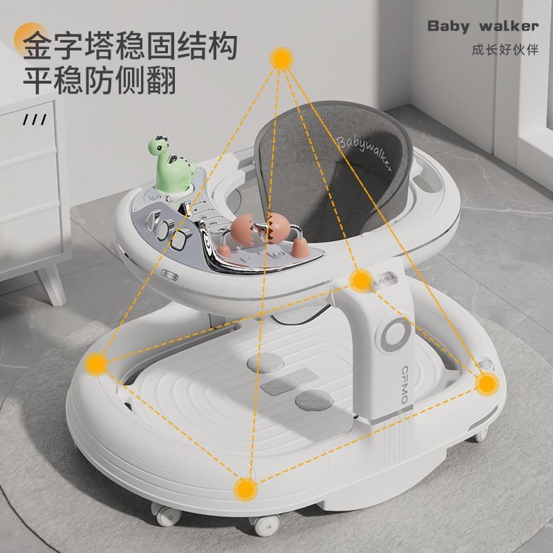 学步车防型腿婴儿多功能防侧y翻手推车宝宝可坐可推学行车起步车