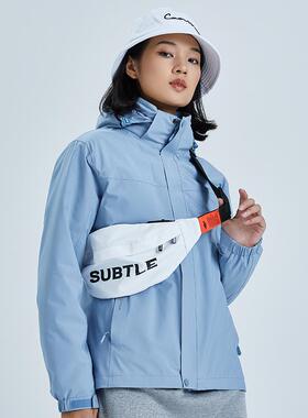 冬季户外冲衣定印PNNl行ogo电信快递业工作服两件制套可拆锋卸印