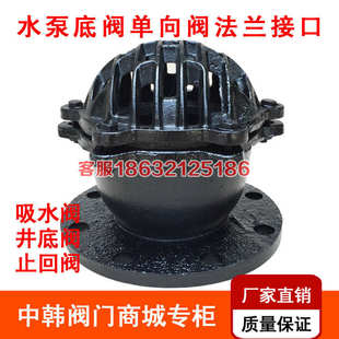 100 阀门DN50 200 150 10法兰底阀 H42X 水泵底阀止回阀单向阀