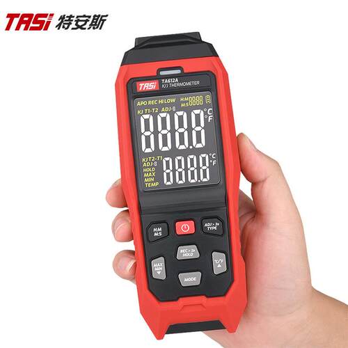 特安斯温度计TA612C 四通道接触式温度表 K型热电偶探头测温仪