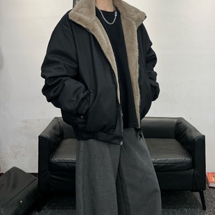 冬装 哈林顿双面穿座山雕棉服男女加厚加绒保暖cleanfit复古棉衣潮