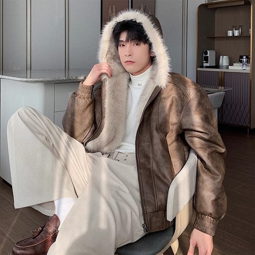 加厚冬季加绒保暖棉服男