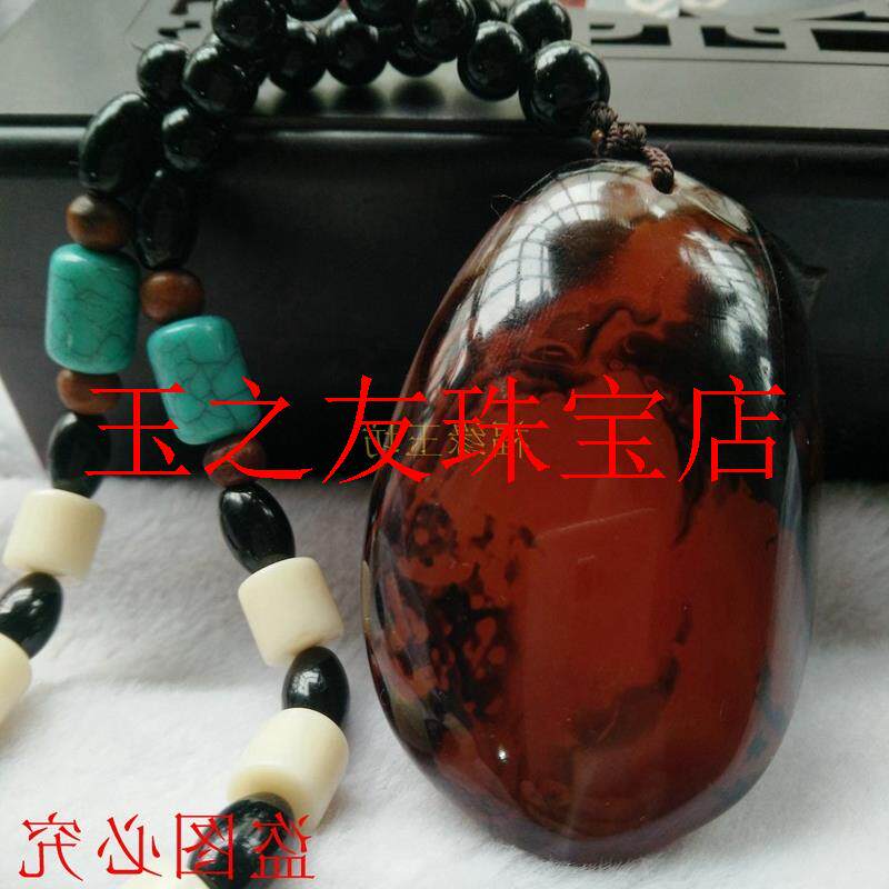 红玛瑙吊坠男女款缠丝南红原石鸡血红玛瑙挂件石头手把件毛衣项链