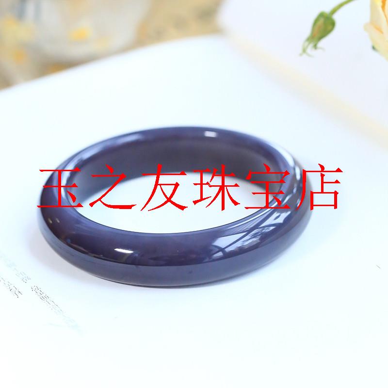精选新疆和田玉老料玉石手镯清新款烟紫色温润高端紫罗兰手镯女款