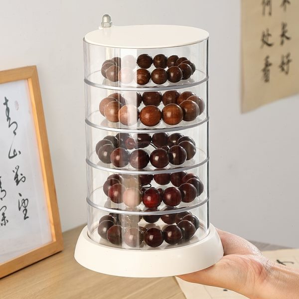 佛珠菩提手串盒展示盒收纳盒珠宝首饰防尘品文玩核桃旋转手链透明