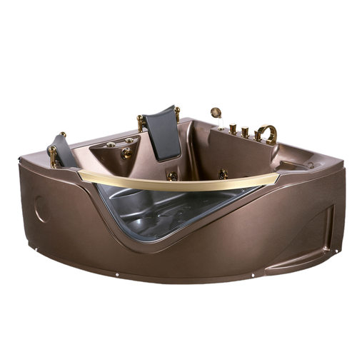 双人按摩浴缸三角三亚克力冲浪恒温控制面板咖啡jacuzzi bathtub
