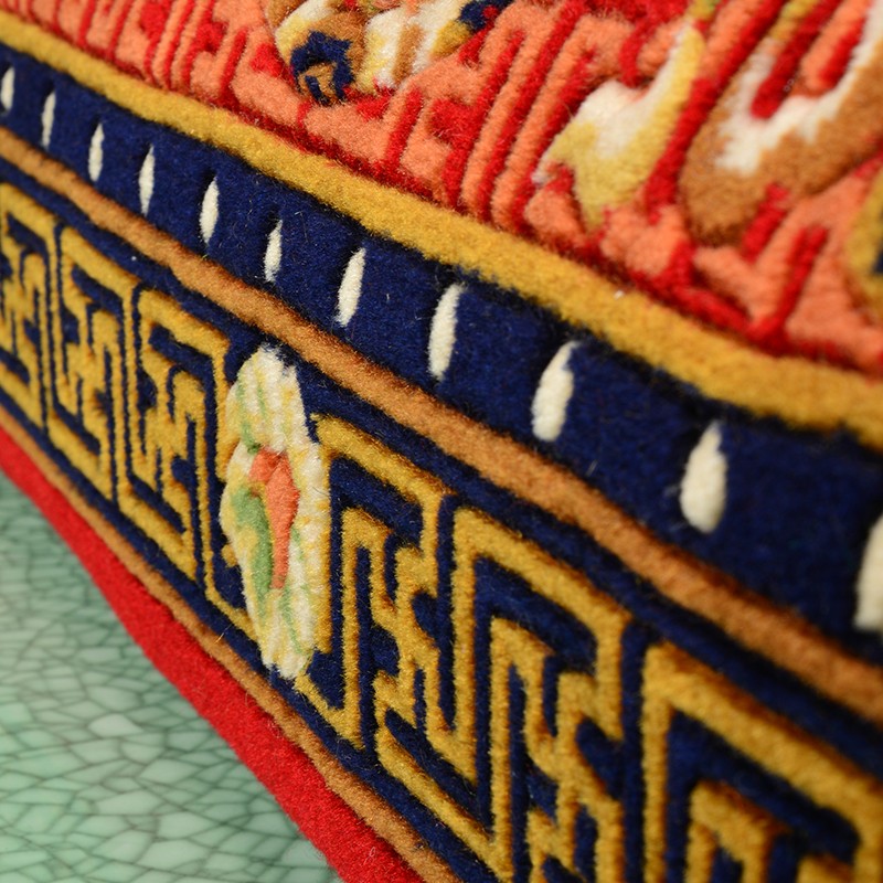 藏式法座沙发坐垫靠背背纯羊毛柔软靠垫沙发垫扶手X家居常用一对