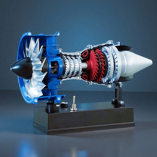 涡扇航空发动机拼装模型不锈钢合金属土星文化新款迷你引擎玩具男