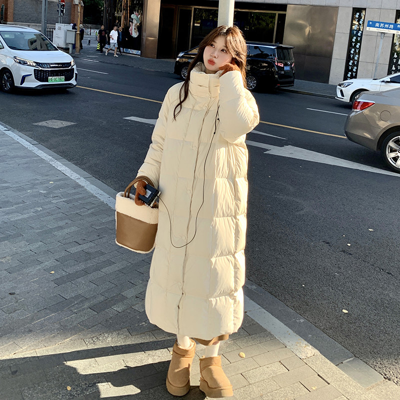 超好看白色长款过膝东北羽绒服女冬2024新款加厚90白鸭绒防寒外套,女装羽绒服,浙宝007A（原150A)