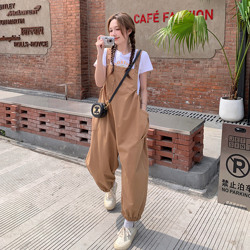 现货！卡其色工装背带裤ZB150A-6623-P105-K158，女装连体裤，浙宝007A（原150A)