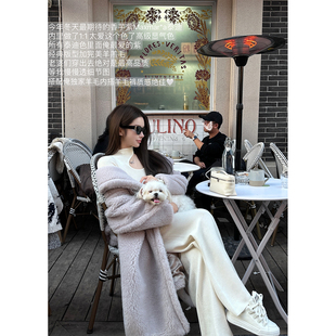 chicbyrr/Maxmar*a香芋紫泰迪大衣