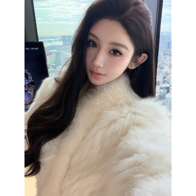 chicbyrr【缪斯和奶狐】两色车条进口狐狸毛皮草