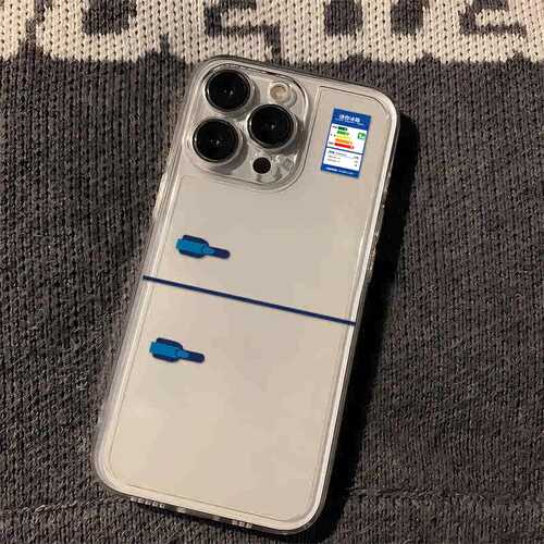 创意冰箱适用苹果16手机壳iPhone15ProMax新款13mini保护套14个性Pro全包12硅胶plus防摔11小众xr软壳xs女max