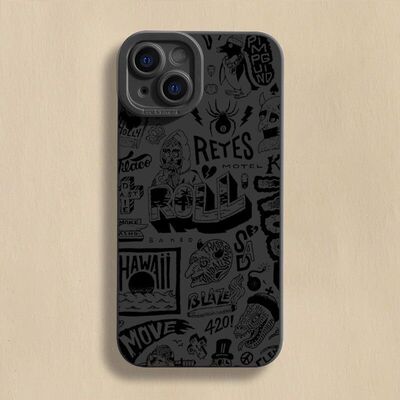 炫酷涂鸦适用苹果15promax手机壳iPhone11/12/13/14/15pro个性软壳iphone8/14plus小众新款xr/xs/xsmax保护套