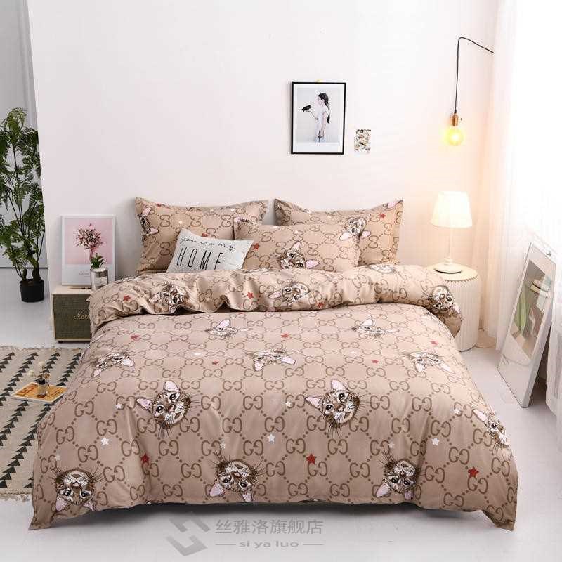 现货Luury Beddig Set Diur Beddig Set Bed Fu Kig Quee