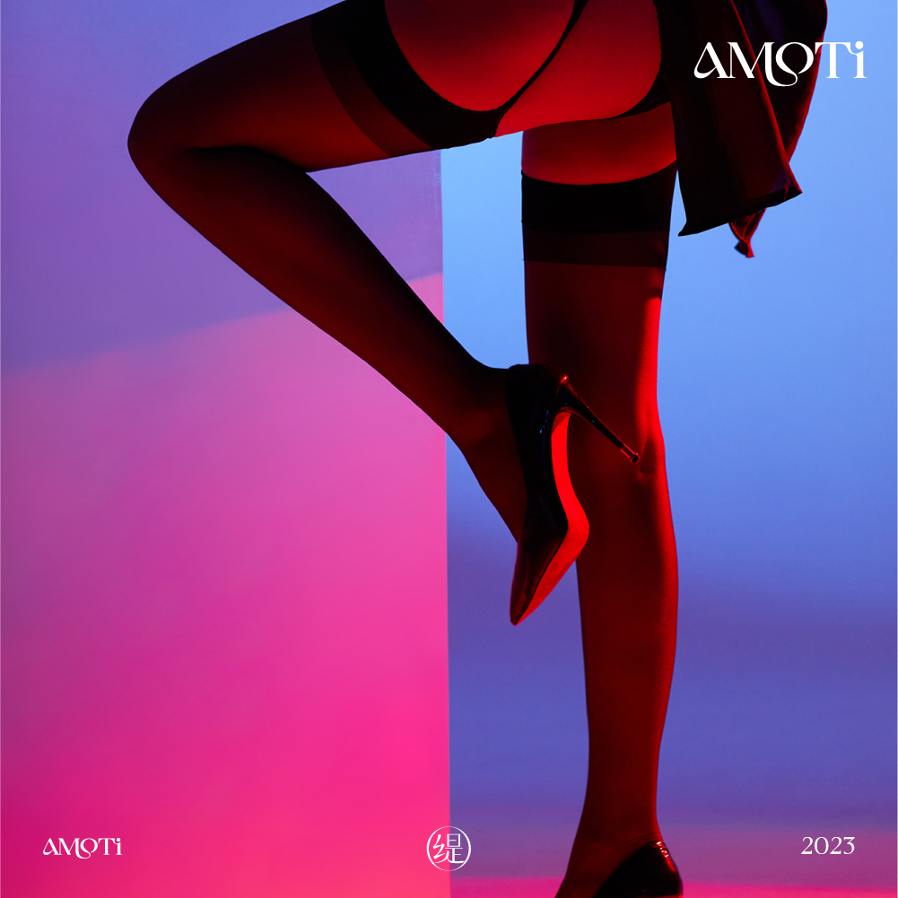 AMOTi 缇 心灵感触 -纙 [连体吊带] 超薄3D蕾丝吊带一体性感丝