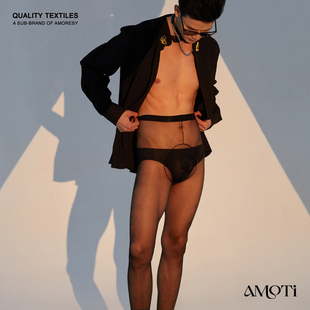 捷 心灵感触 风范 男士 袜 AMOTi 丝滑超薄丝袜一线裆性感连裤 缇