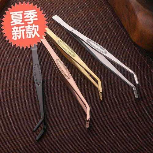 不锈w钢茶夹套装茶夹子金属镊子茶具夹功夫茶叶竹夹茶杯茶道零配