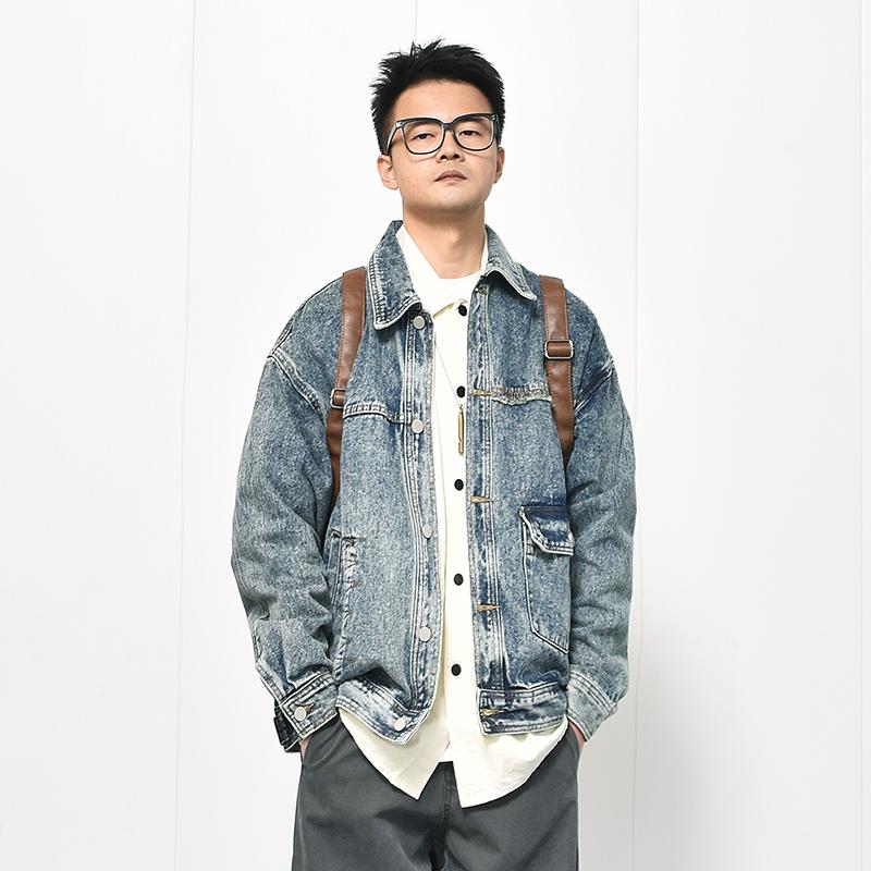 经典复古高级感明线短宽牛仔外套