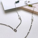 中国风不锈钢口罩链男女汉服装 饰链条竹节橄榄石墨镜耳机挂脖挂链