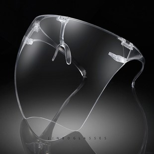 电动车骑行防雨面罩女夏季遮脸挡风全脸防护头罩高透骑车护目面具