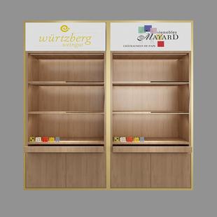 烟酒柜 展示柜 便利店烟酒店背柜 定制柜 带灯箱不锈钢 黑色 金色