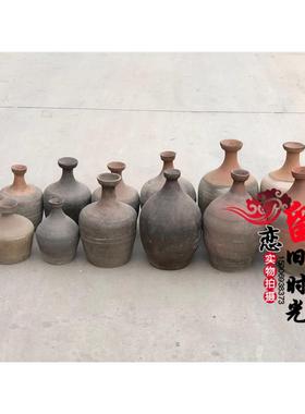 民俗老物件怀旧收藏老陶瓶旧陶罐家居装饰摆件陶酒坛插花餐厅酒吧