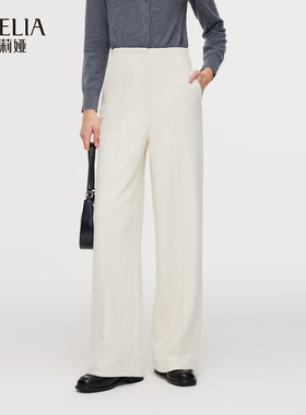 歌莉娅冬季新品弹力腰头针织长裤1ENC1D010