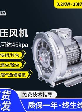 HB-3290.75KW增氧高压漩涡气泵污水处理风机220380V高压鼓风机