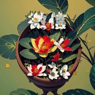 绿植ai幻图光影艺术字隐藏字定制艺术头像定制文字嵌入图像幻术字