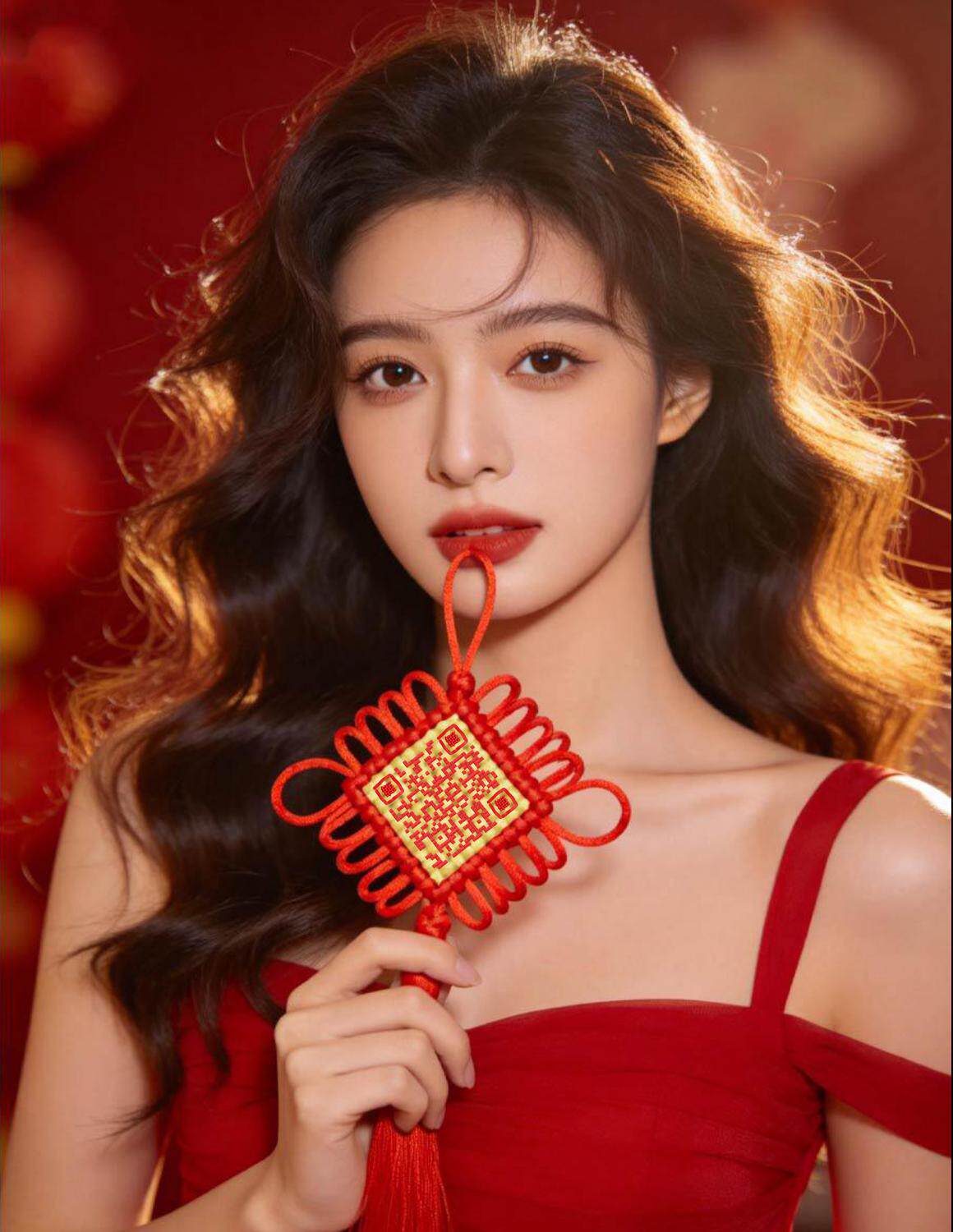 中国结ai艺术二维码美化隐藏式创意设计收款码链接名片好友转码