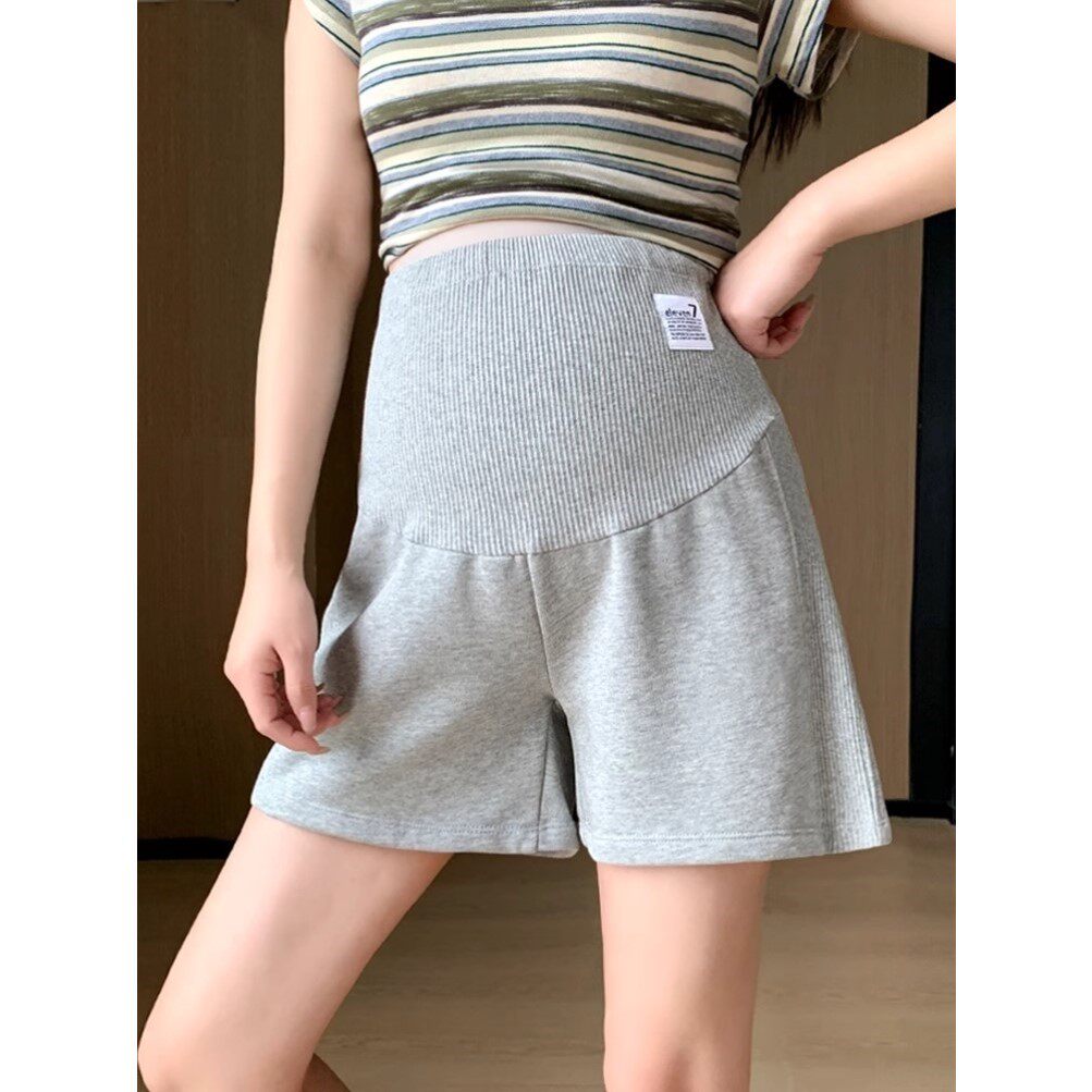 孕妇短裤夏季外穿薄款宽松不勒肚子休闲阔腿运动三分打底裤小个子