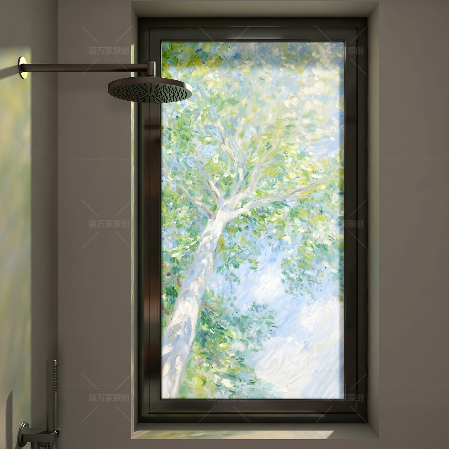 装万家可定制原创油画玻璃膜贴