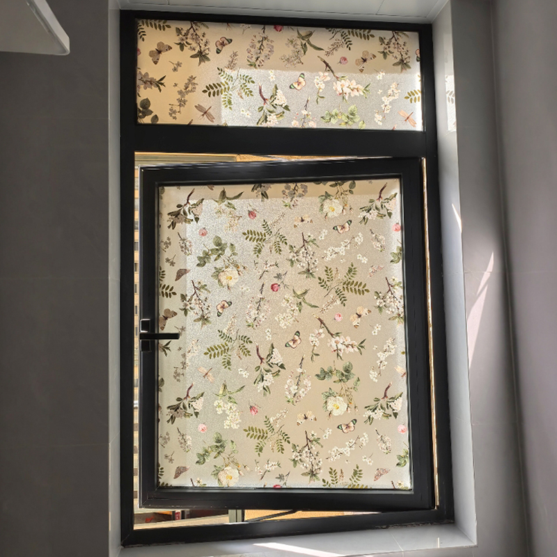 装万家法式玻璃窗防窥贴膜卫生间浴室厕所窗户贴纸贴纸透光不透明