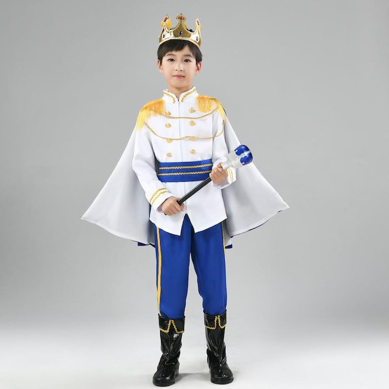 王子装扮国王万圣节角舞会表演服话剧色扮演衣服男童装化妆cos服