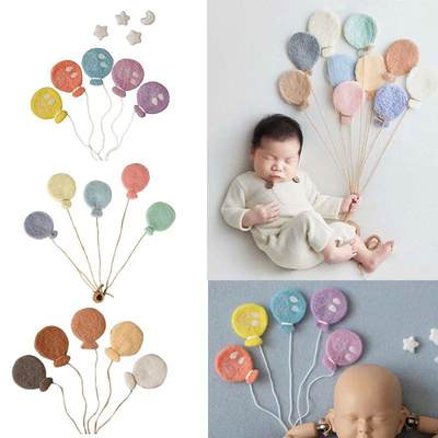1-9 Pcs Baby Wool Felt Balloon/Cloud Decorations Newborn Pho