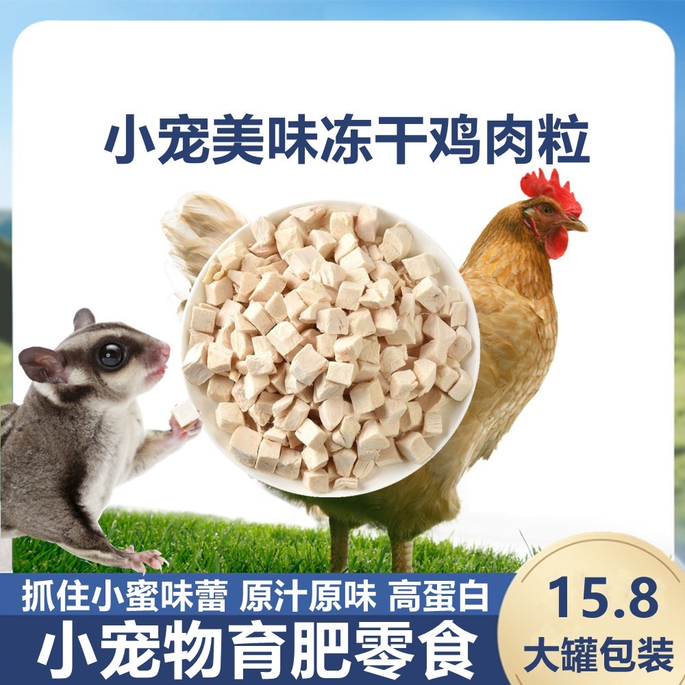 蜜袋鼯零食鸡肉粒冻干坦克虫杨拉罐刺猬睡鼠仓鼠花枝飞鼠增肥美毛