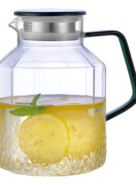 冠发璃冷水23354水壶玻耐热防爆家用大容量冰箱用瓶水杯茶壶套装