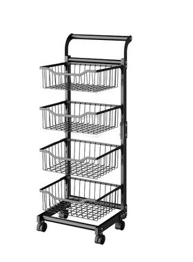 蔬厨小推车221121-置物架多层落地移可动放水果菜收纳家用多房功