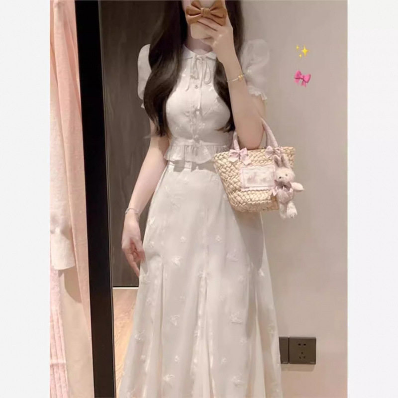 短款女上衣套装纯色超仙