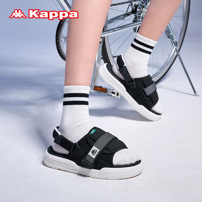 Kappa/背靠背夏季新款户外凉鞋男女情侣款沙滩鞋软底时尚百搭舒适