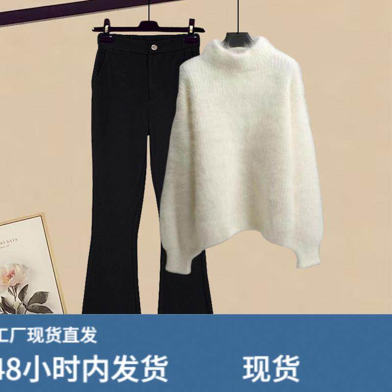 小个子早秋季穿搭一整套装2025新款破洞慵懒风毛衣女休闲裤两件套,孕妇装/孕产妇用品/营养,套装,淘宝优惠券,粉丝福利购,淘宝优惠卷
