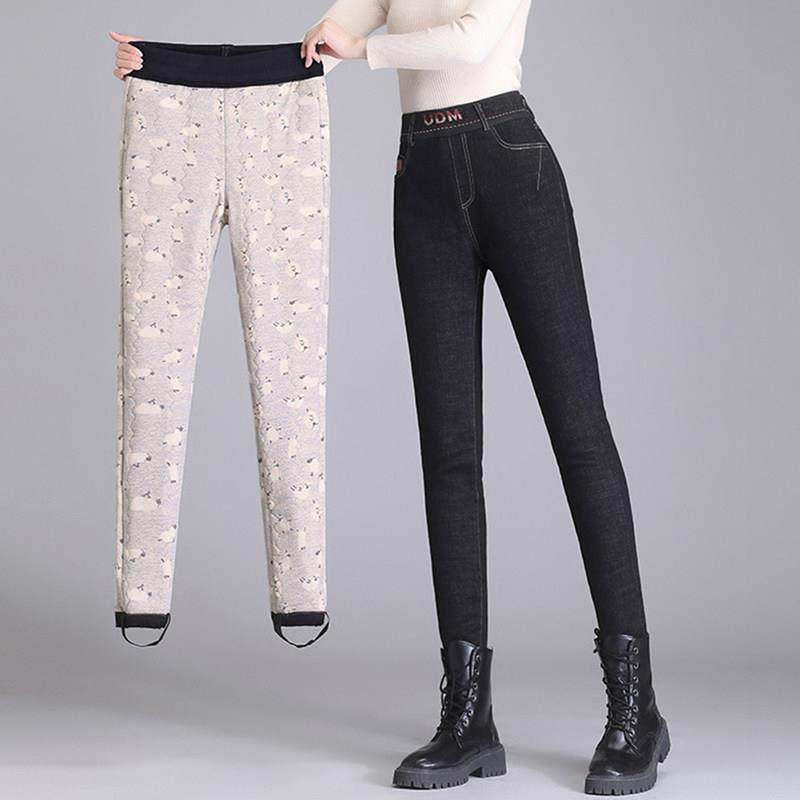 黑色蚕丝牛仔裤女2024新款冬季加厚保暖棉裤高腰哈伦裤外穿打底裤,模玩/动漫/周边/娃圈三坑/桌游,Cosplay女装/cos女装,淘宝优惠券,粉丝福利购,淘宝优惠卷