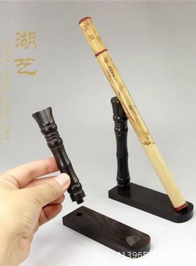 乌木黑檀木香筒架立式支架 陈列架香道用具