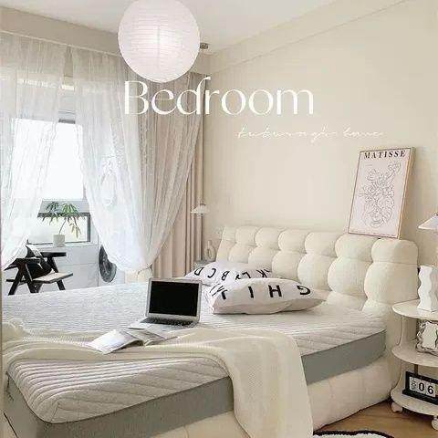 棉花糖轻奢榻榻米布艺奶油风泡芙双人床现代简约2024新款主卧大床,住宅家具,布艺床,淘宝优惠券,粉丝福利购,淘宝优惠卷